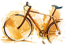 Retro tapeta Bicykel 29315 - vinylová